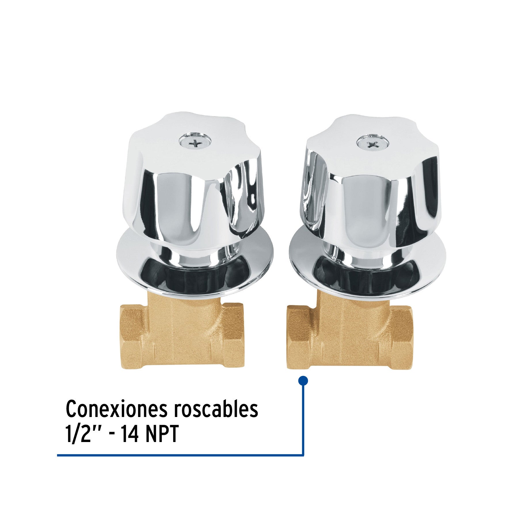 Juego llaves empotrar roscables maneral metalico FOSET