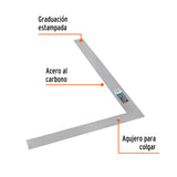 Escuadra 16'x24' de acero para cantero, Truper 16', 24'