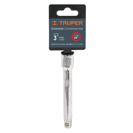 Extensión de 3' para matraca, cuadro 1/4', Truper 3', 1/4'