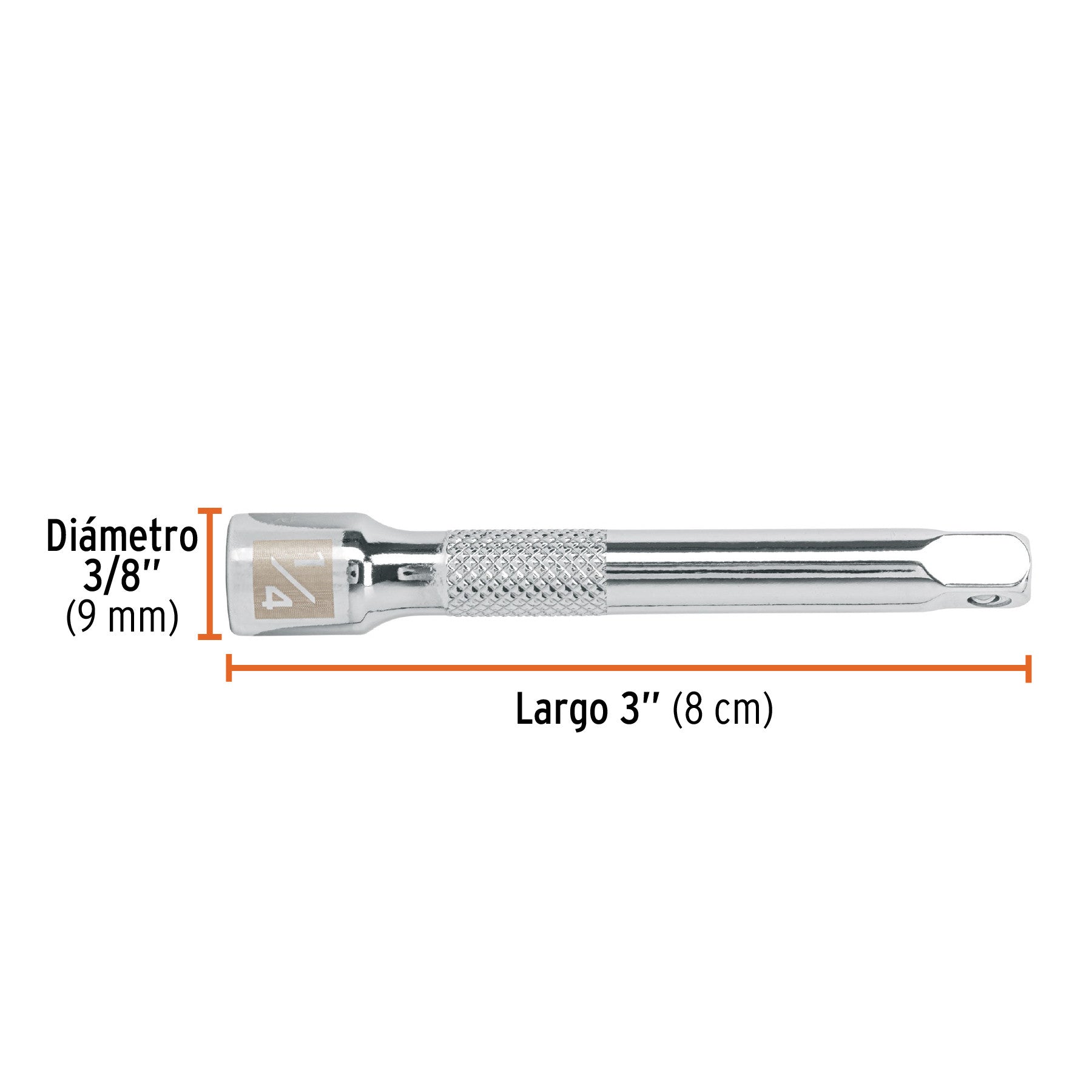 Extensión de 3' para matraca, cuadro 1/4', Truper 3', 1/4'