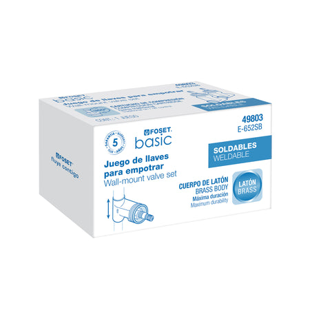 Juego llaves empotrar soldablescompresionsin maneral BASIC