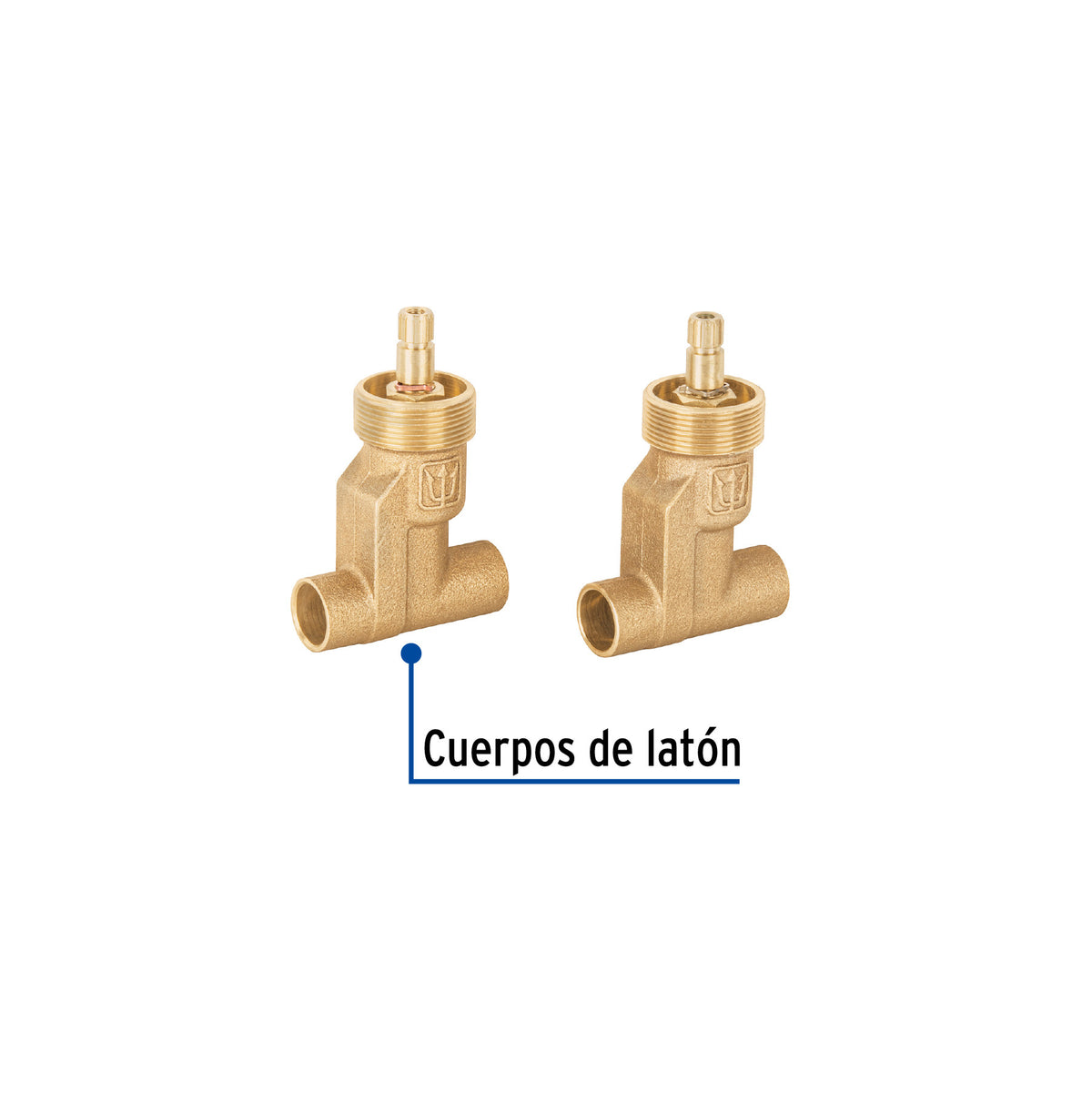 Juego llaves empotrar soldables 1/4 vuelta s/maneral FOSET