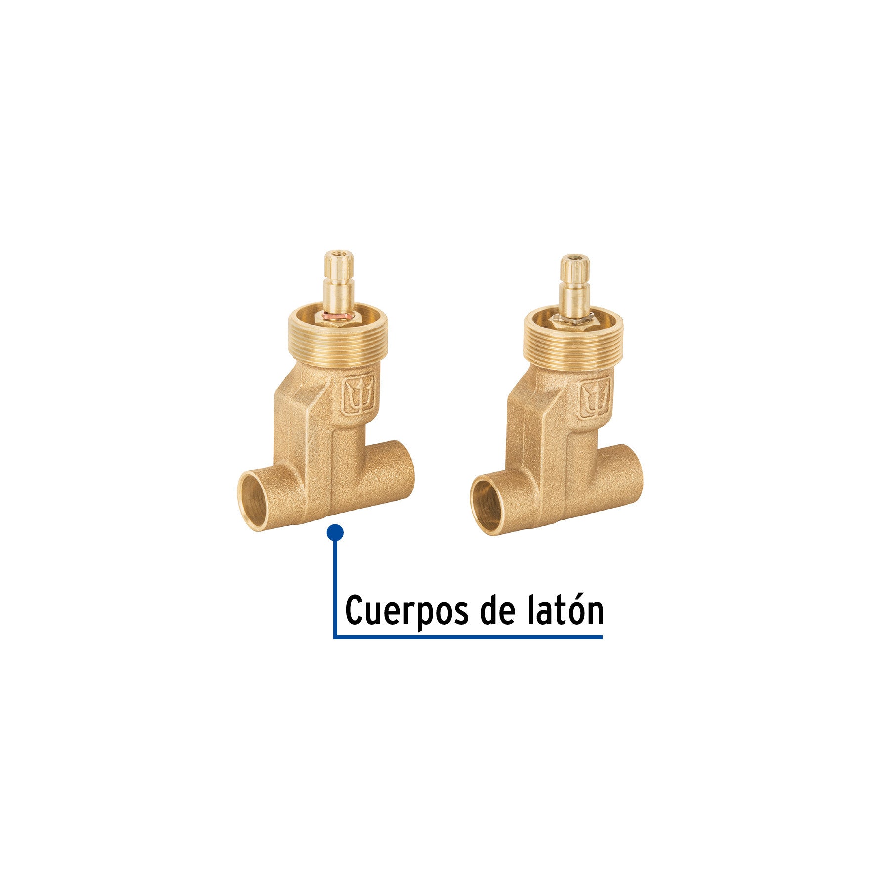 Juego llaves empotrar soldables 1/4 vuelta s/maneral FOSET