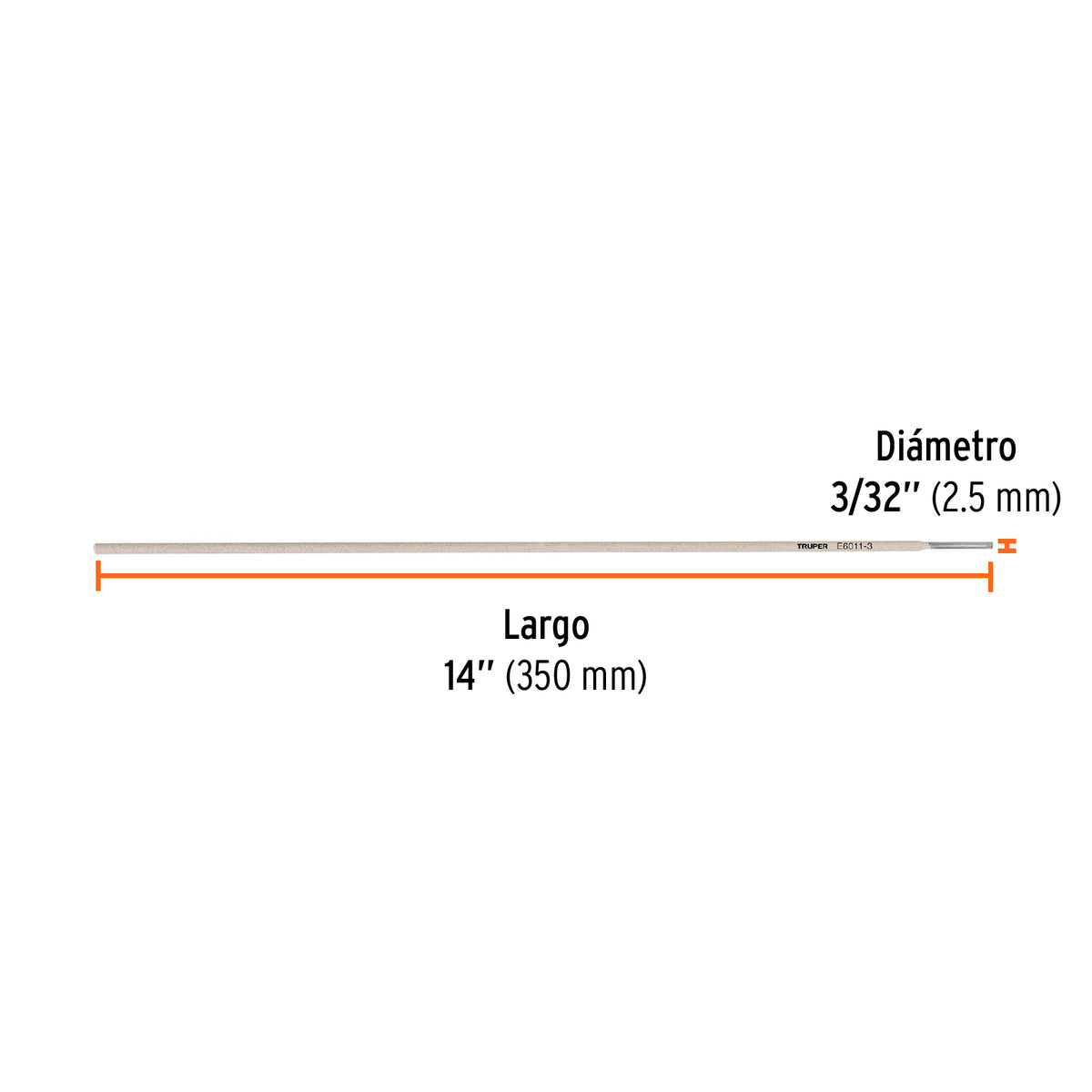 Bolsa con 1 kg de electrodos 6011 de 3/32', Truper