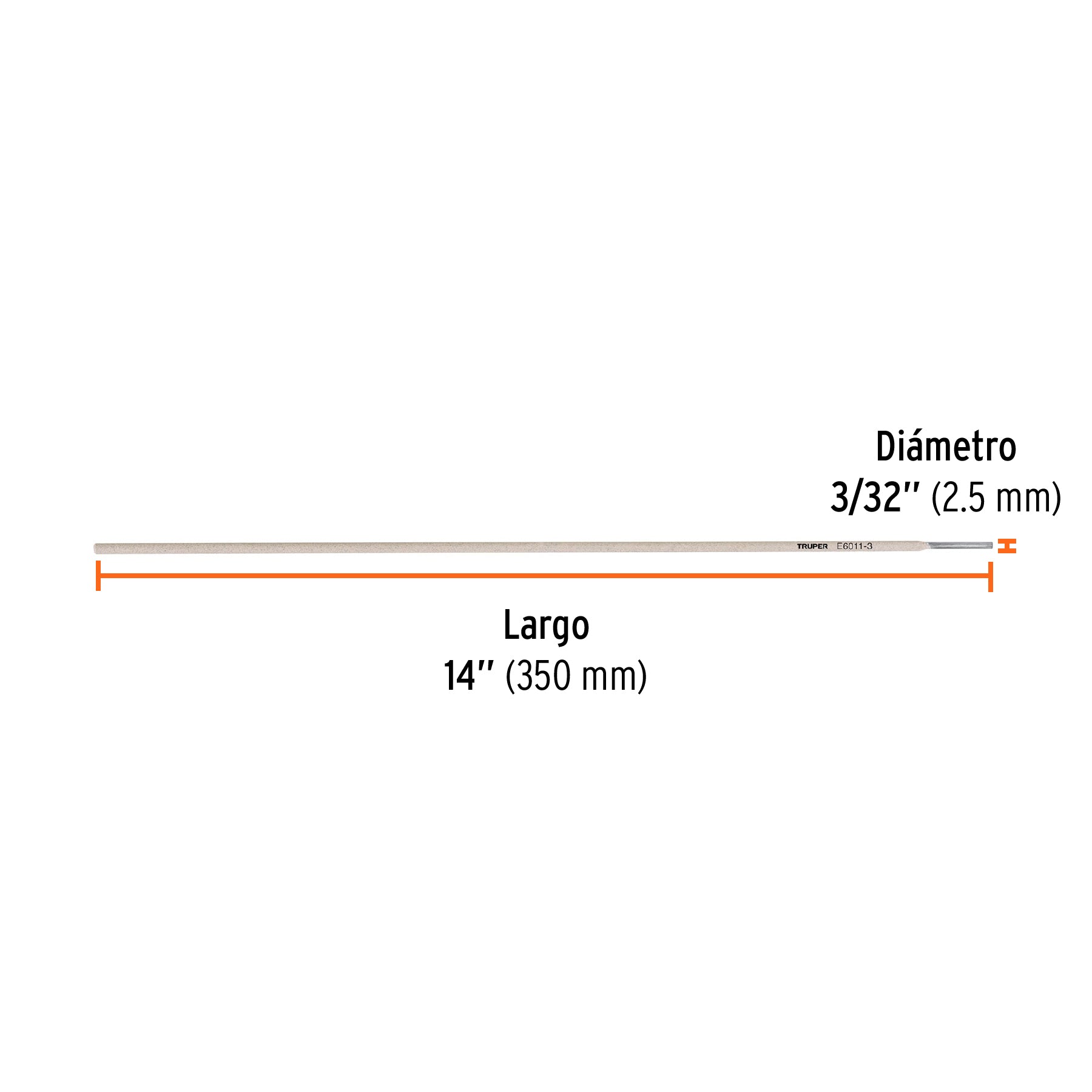 Bolsa con 1 kg de electrodos 6011 de 3/32', Truper