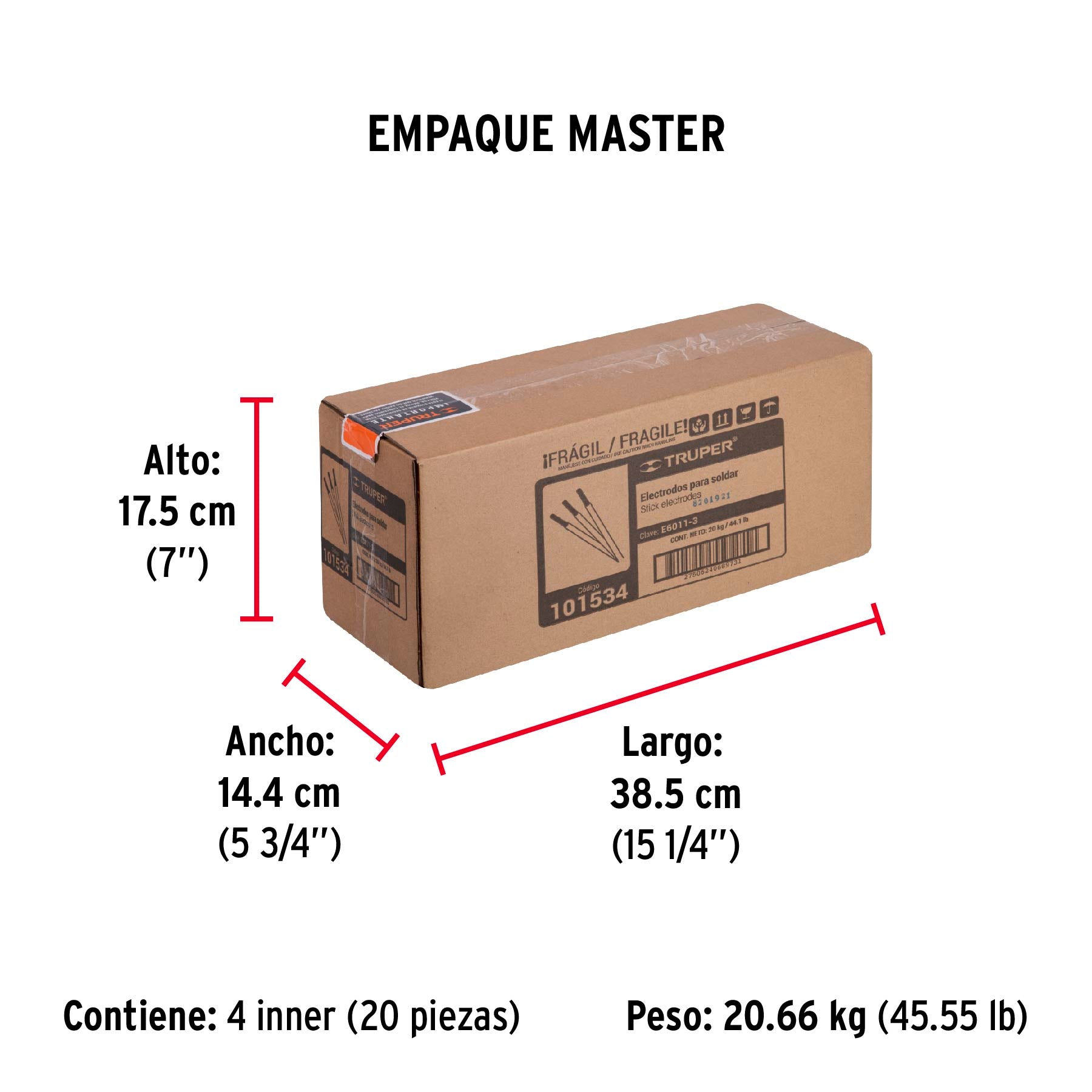 Bolsa con 1 kg de electrodos 6011 de 3/32', Truper