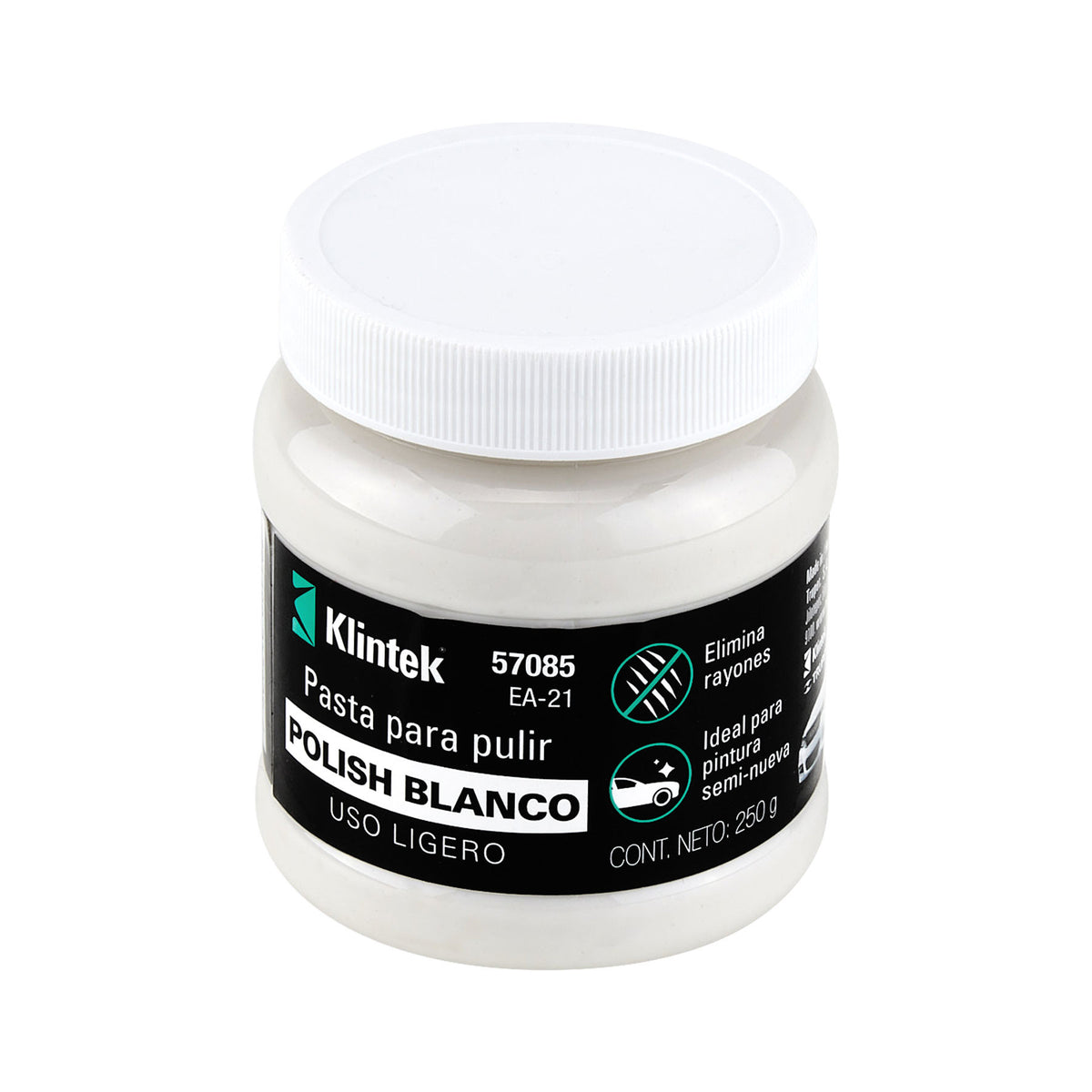 Polish blanco en pasta para auto 250 g uso ligero KLINTEK