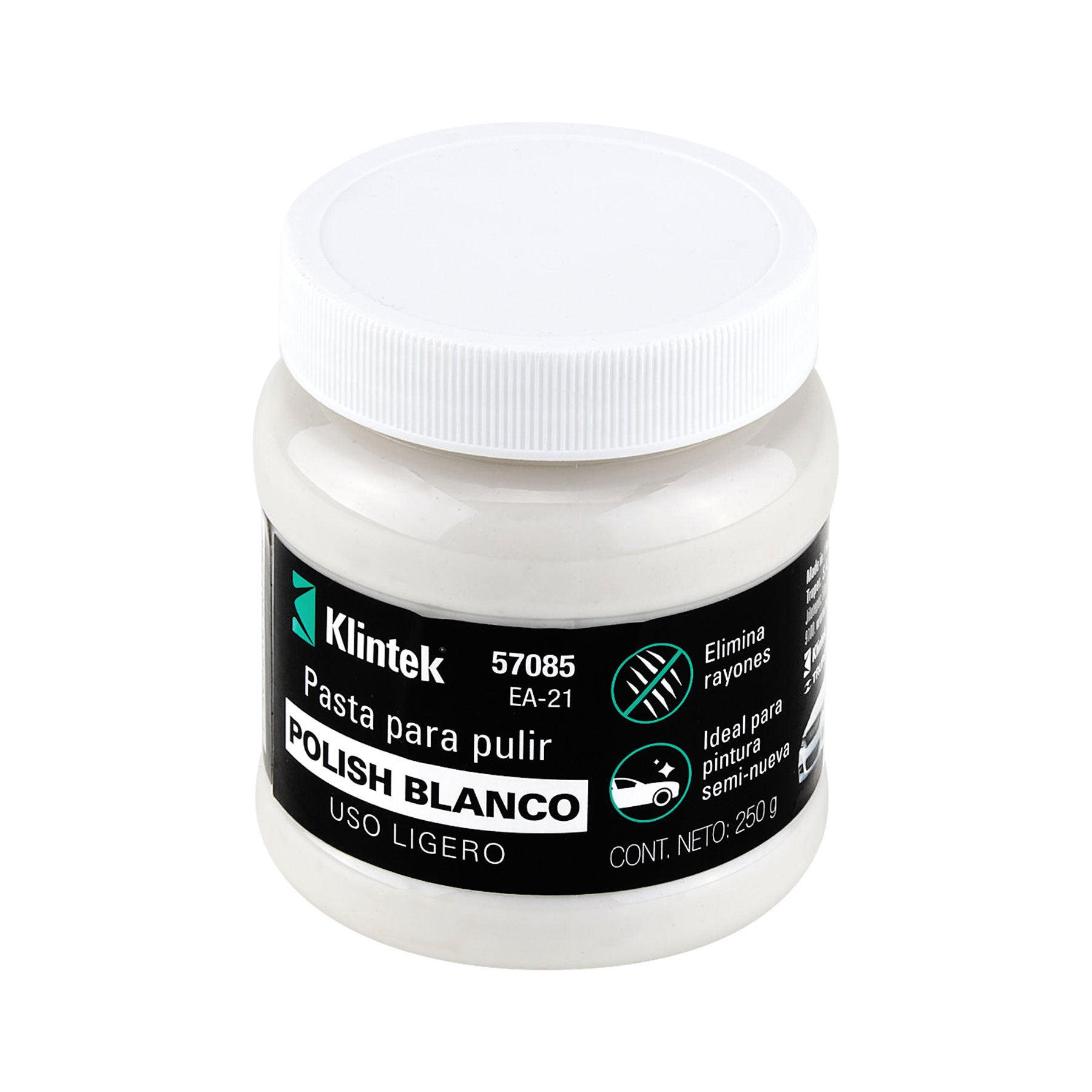 Polish blanco en pasta para auto 250 g uso ligero KLINTEK