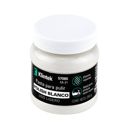 Polish blanco en pasta para auto 250 g uso ligero KLINTEK