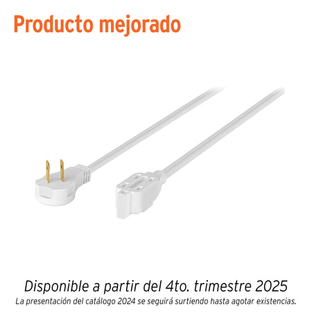 Extension electrica domestica clavija plana 3 m