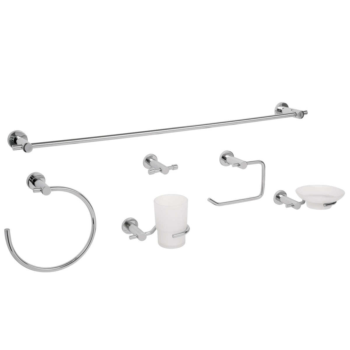 Juego de 6 accesorios para bano acabado cromo FOSET ELEMENT