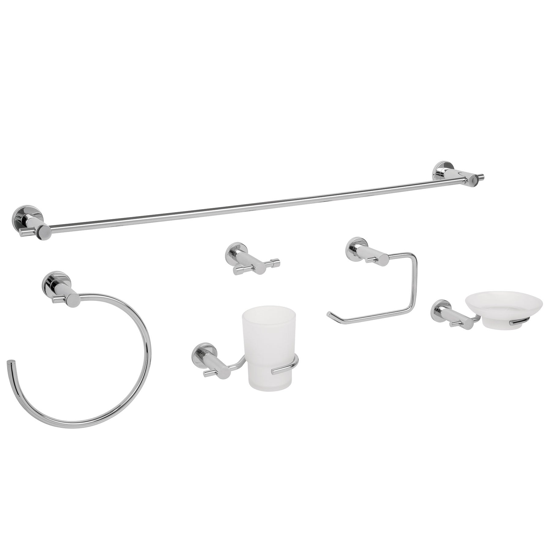 Juego de 6 accesorios para bano acabado cromo FOSET ELEMENT