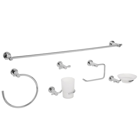 Juego de 6 accesorios para bano acabado cromo FOSET ELEMENT
