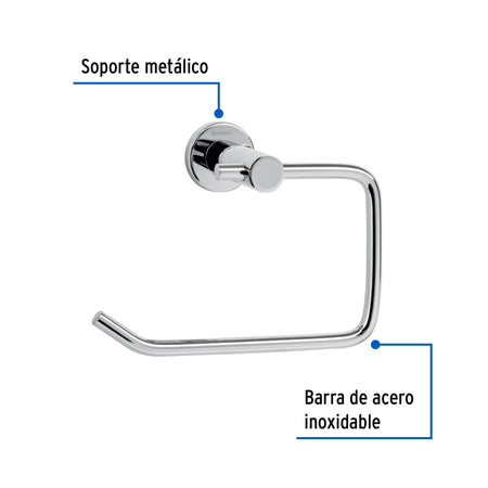 Portarrollo metalico acabado cromo FOSET ELEMENT