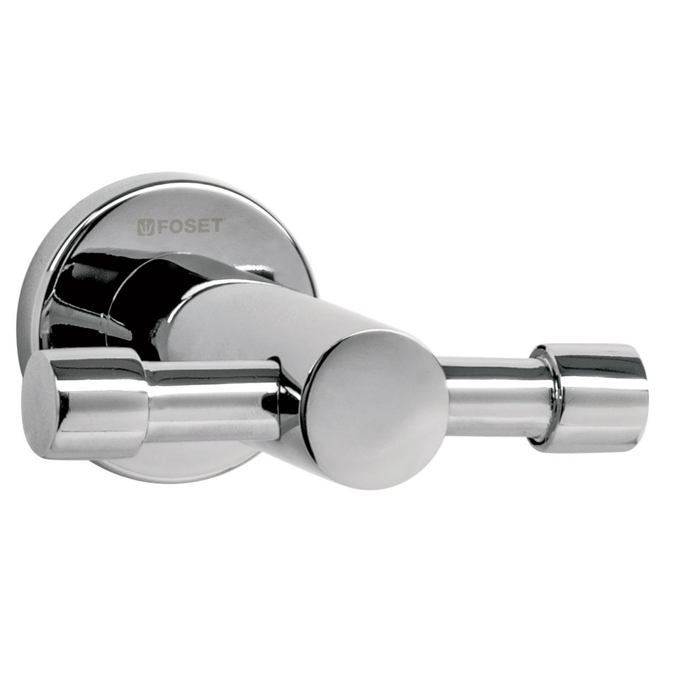 Gancho doble metalico cromo para toallas FOSET ELEMENT