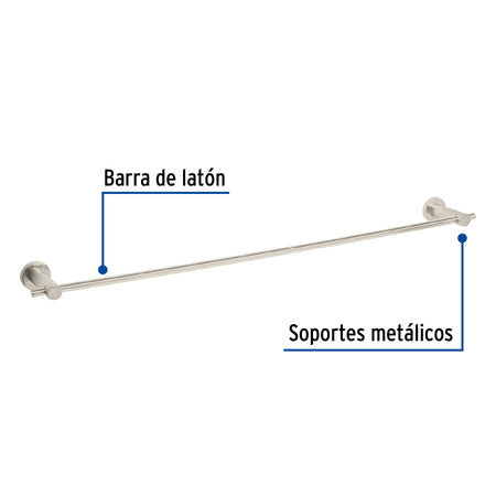 Toallero de barra de laton acabado satin FOSET ELEMENT