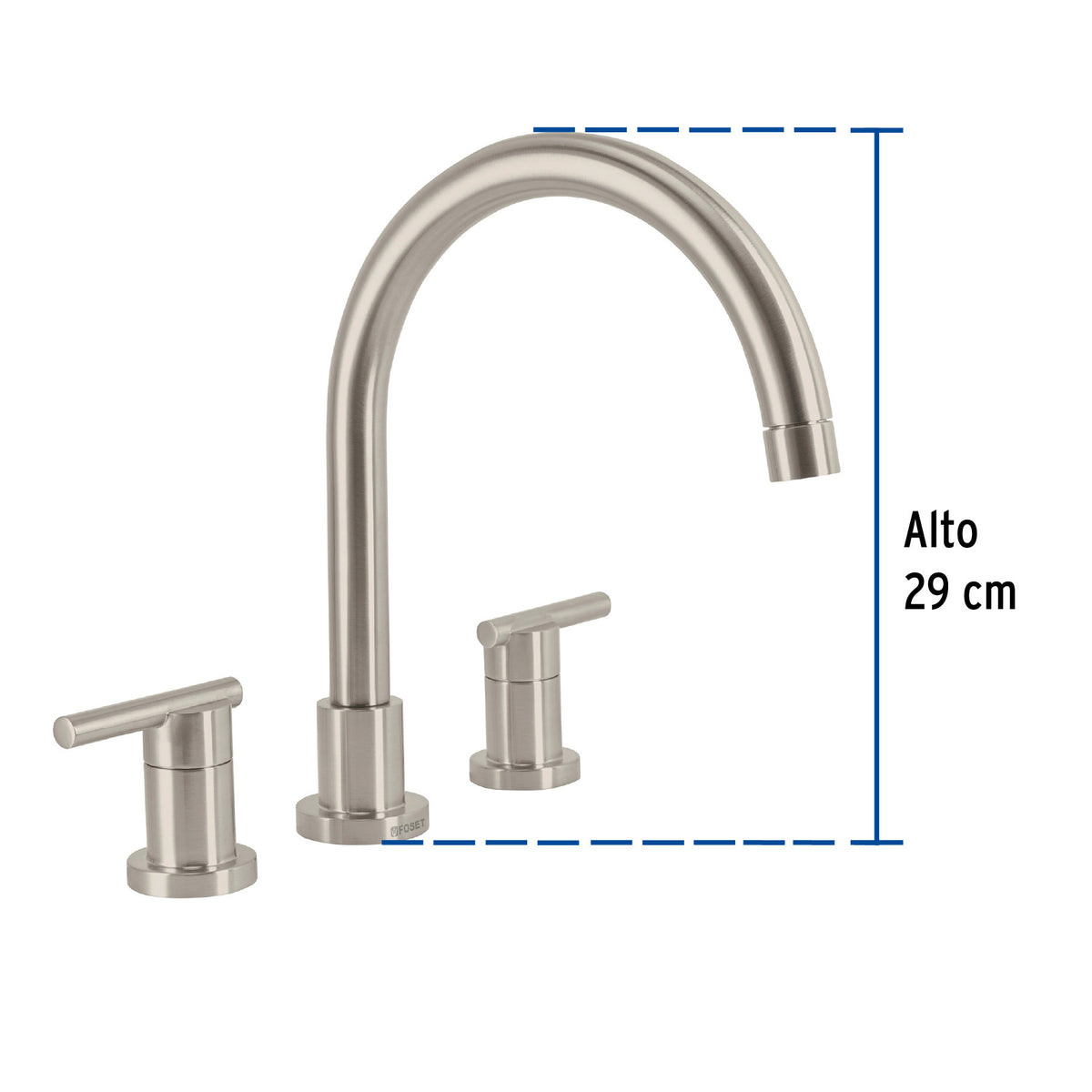 Mezcladora satin cuello alto para fregadero FOSET ELEMENT