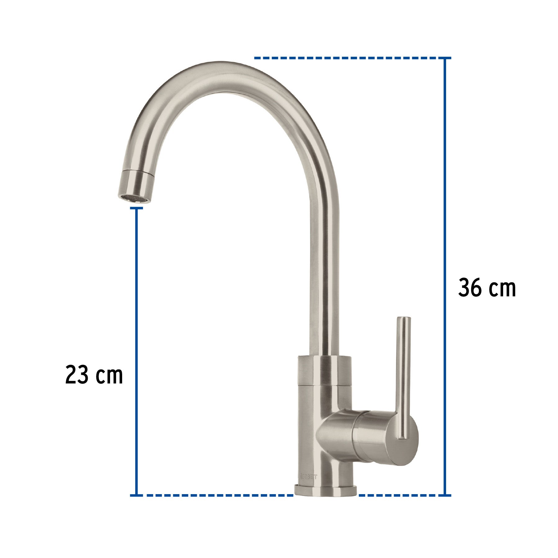 Monomando satin cuello alto para fregadero FOSET ELEMENT