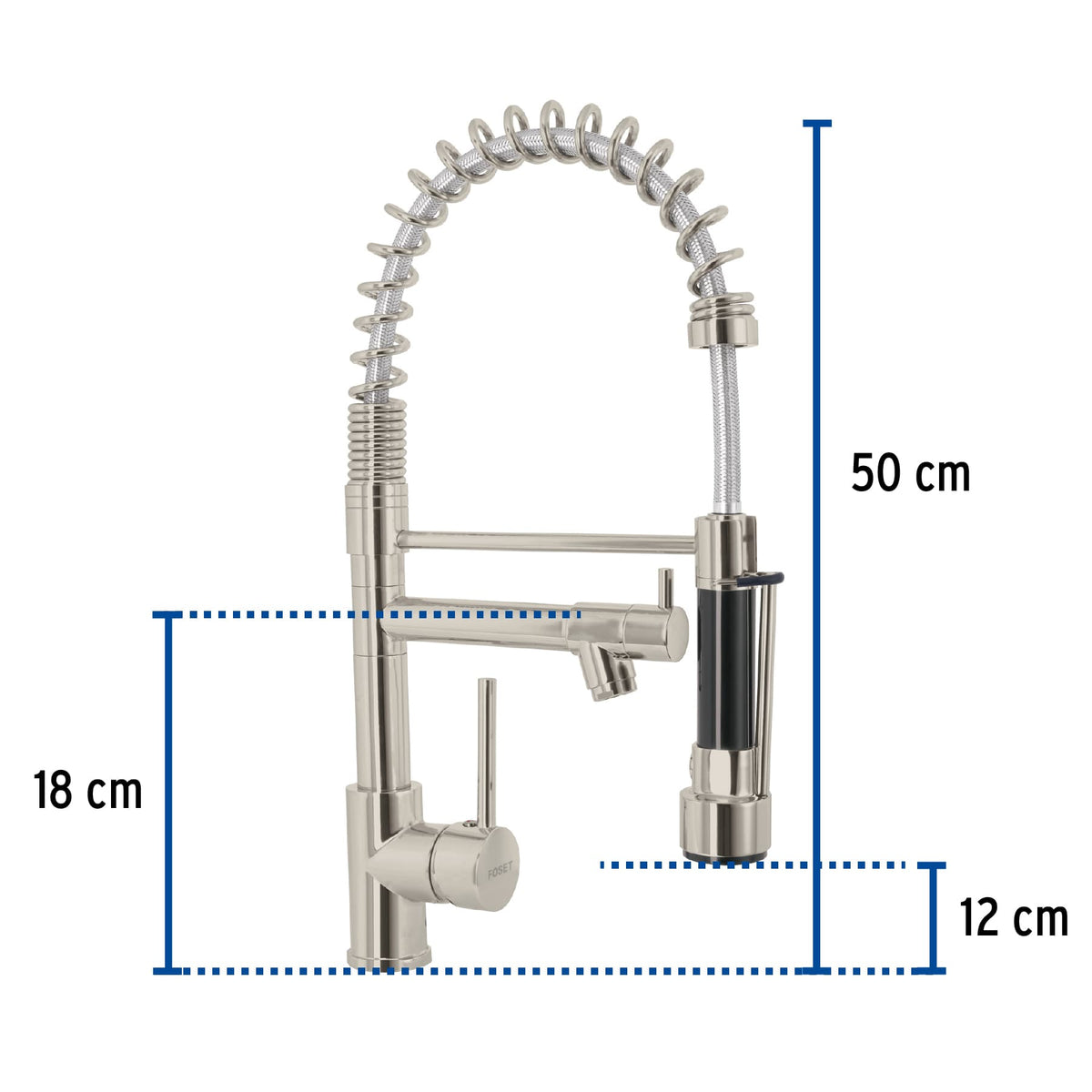 Monomando con doble salida para fregadero Satin ELEMENT
