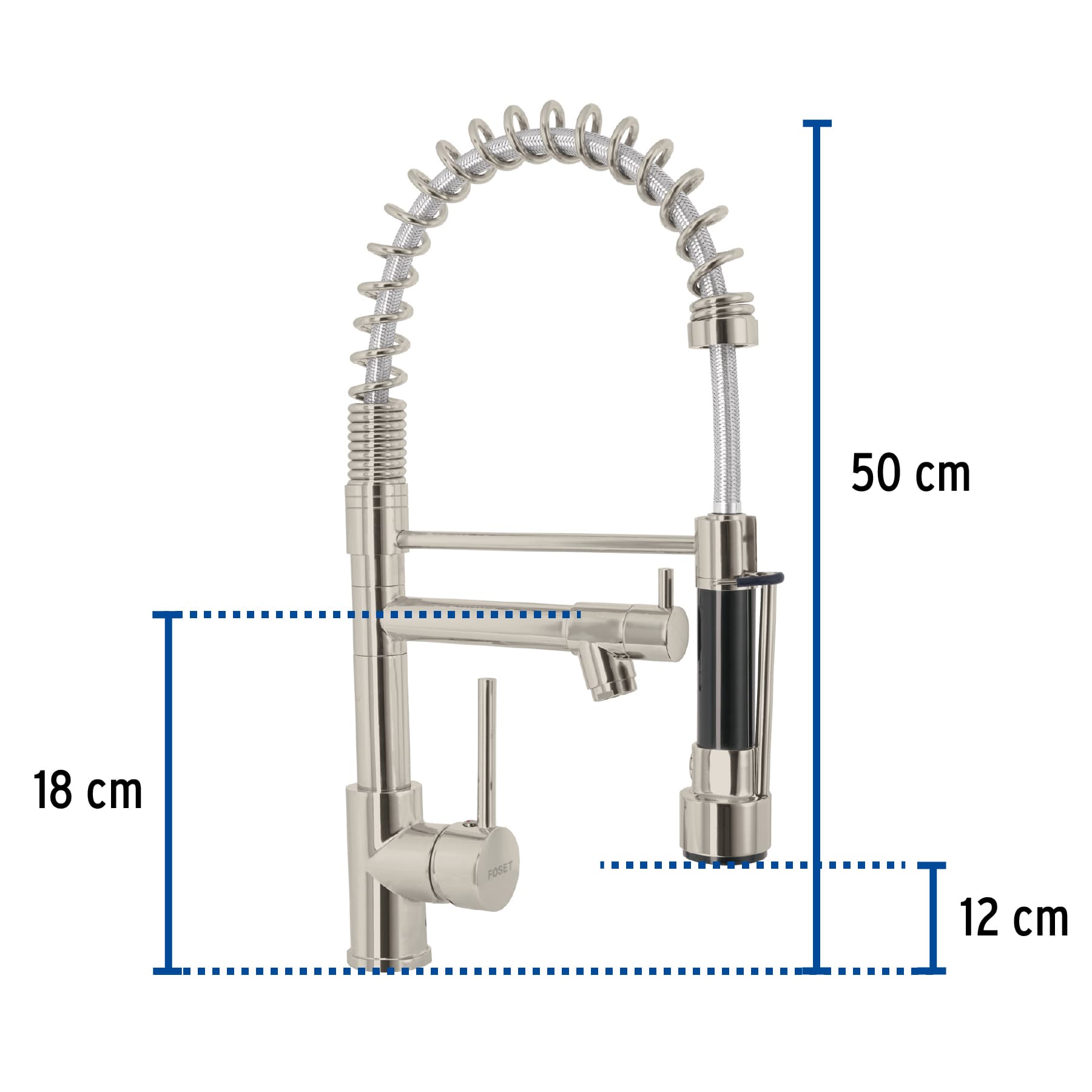 Monomando con doble salida para fregadero Satin ELEMENT