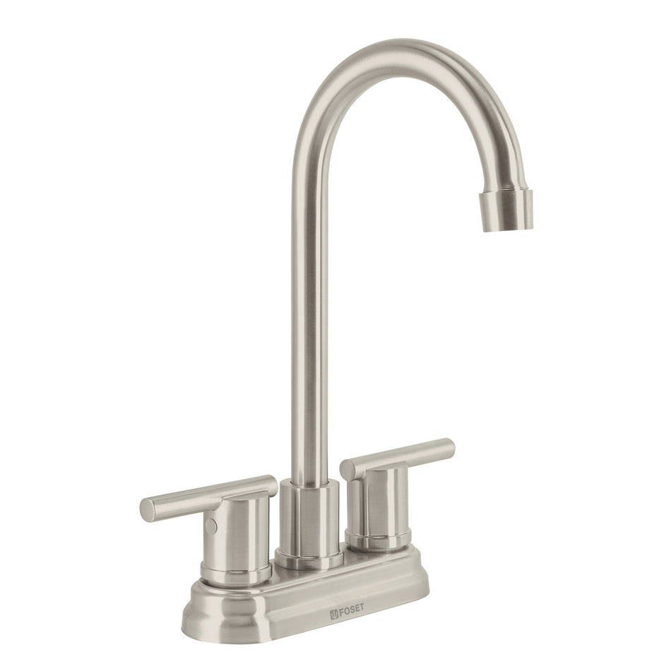 Mezcladora satín 4' para lavabo cuello tipo bar, ELEMENT