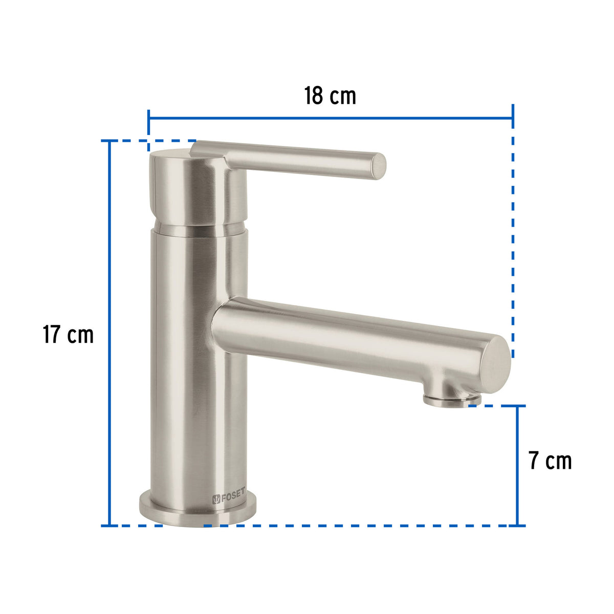 Monomando corto satin para lavabo FOSET ELEMENT