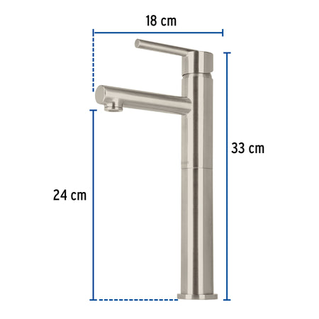 Monomando alto satin para lavabo FOSET ELEMENT