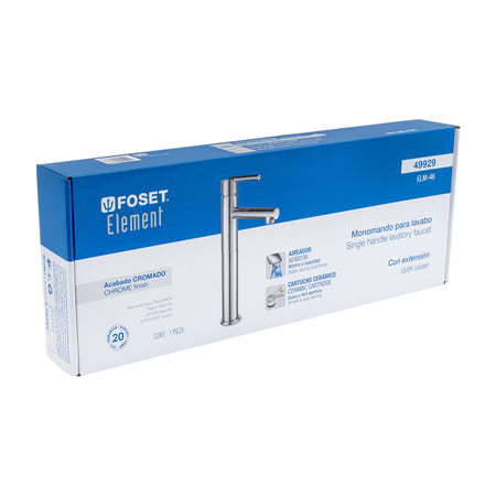 Monomando alto cromo para lavabo FOSET ELEMENT