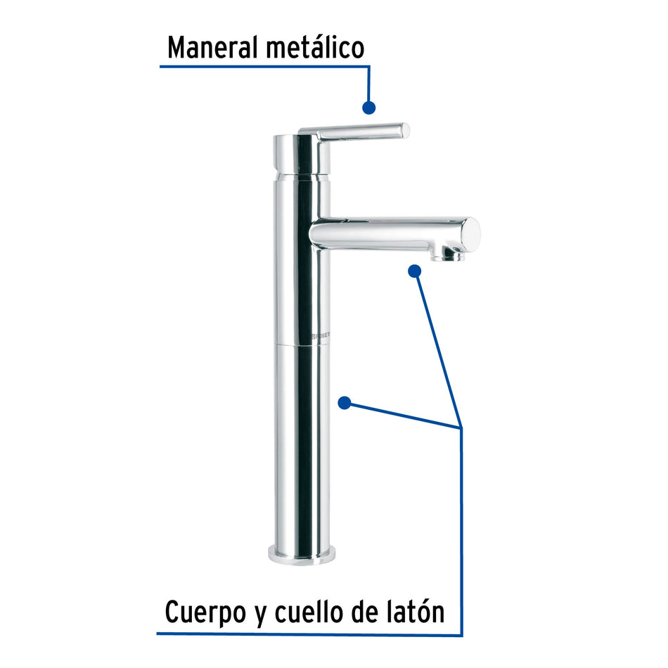 Monomando alto cromo para lavabo FOSET ELEMENT
