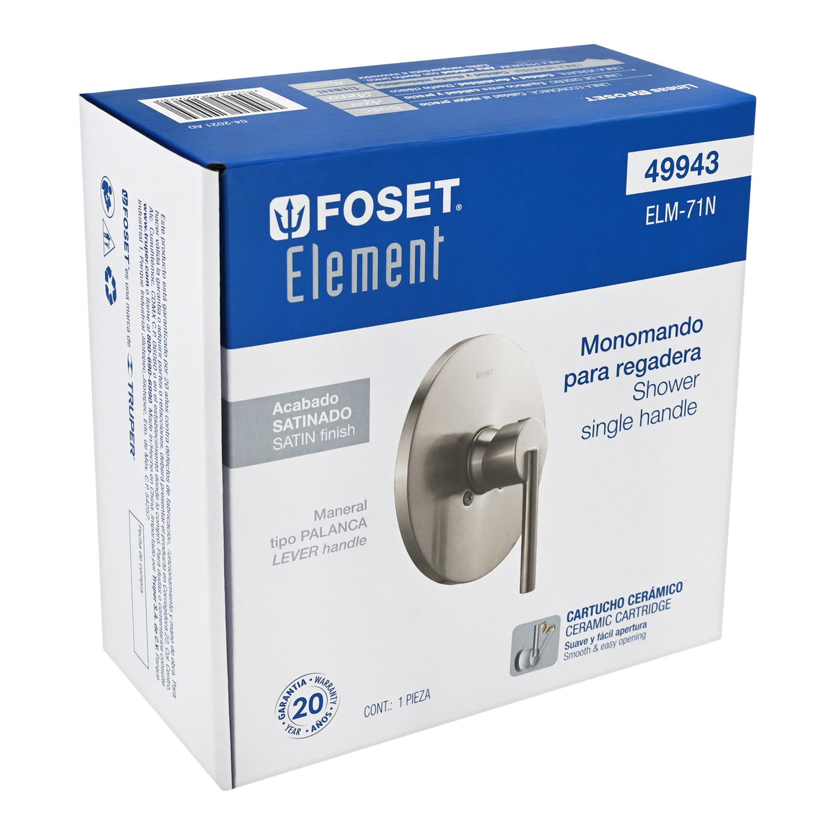 Monomando para regadera satin ELEMENT