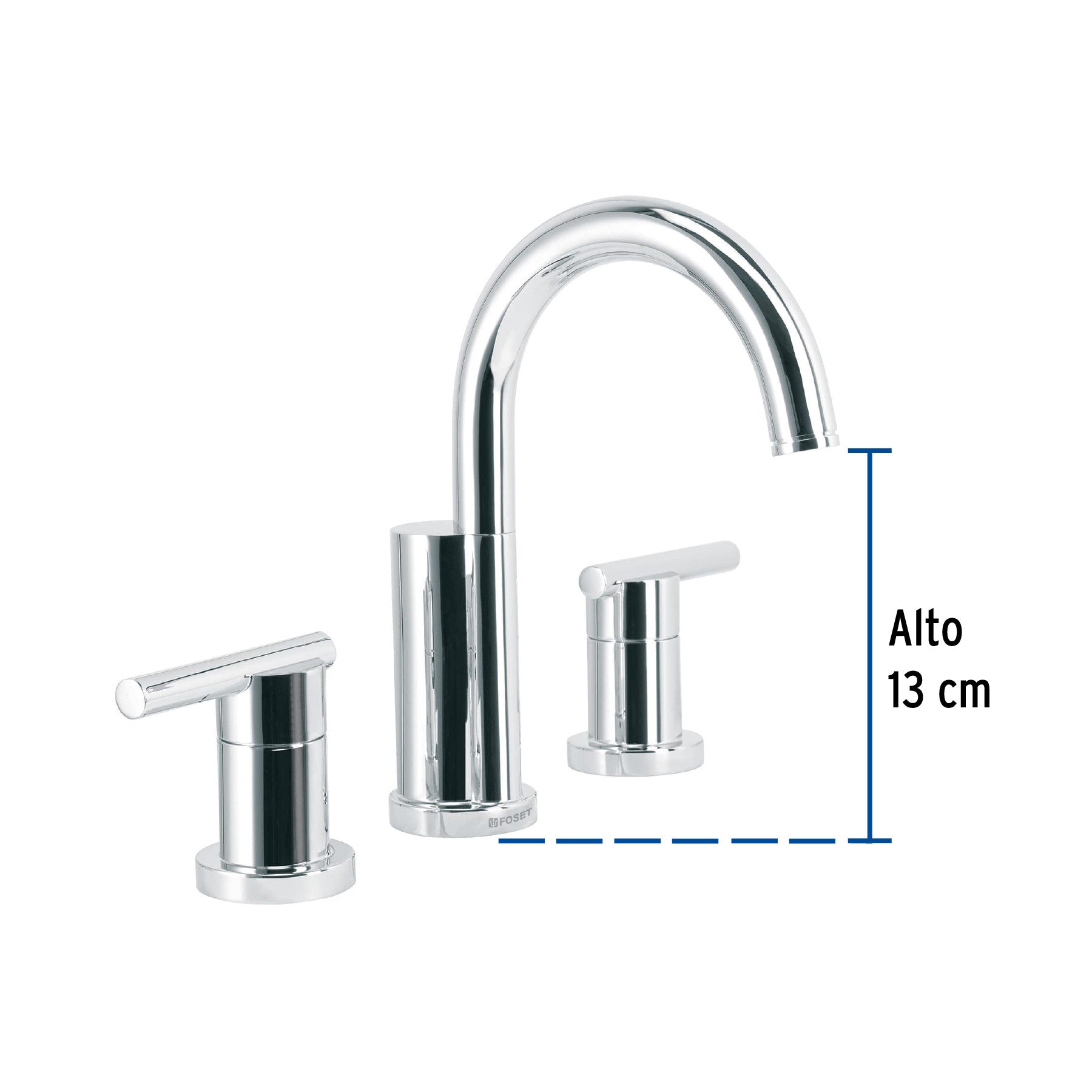 Mezcladora cromo para lavabo con taladros separados ELEMENT
