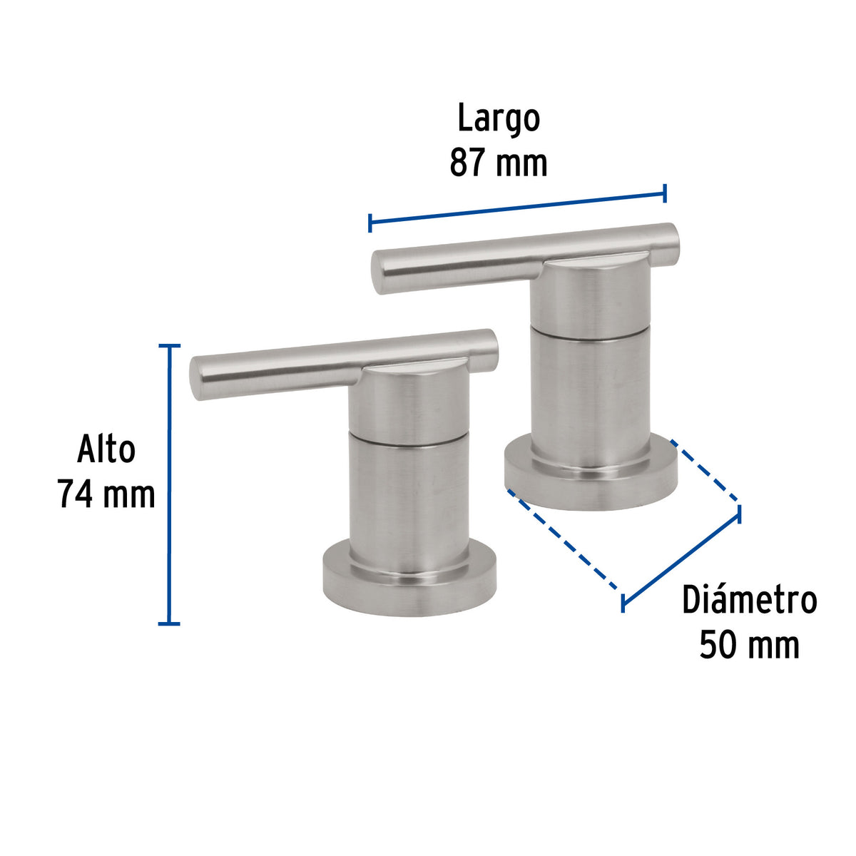 Juego manerales palanca para mezcladora, satín, ELEMENT