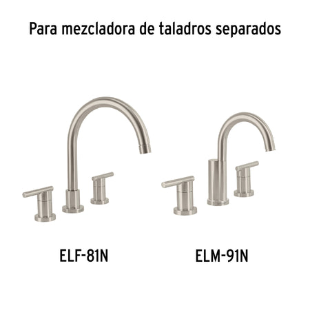 Juego manerales palanca para mezcladora, satín, ELEMENT
