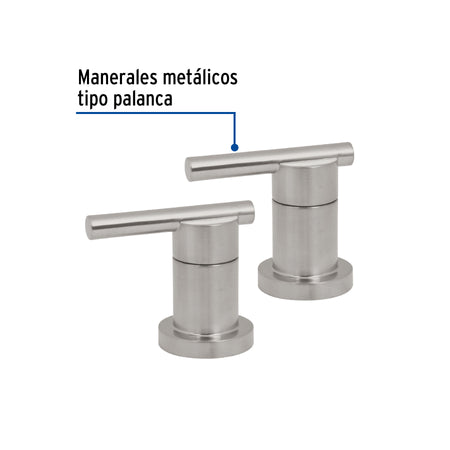 Juego manerales palanca para mezcladora, satín, ELEMENT