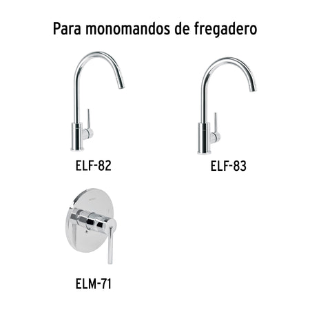 Maneral palanca para monomando de fregadero, cromo, ELEMENT