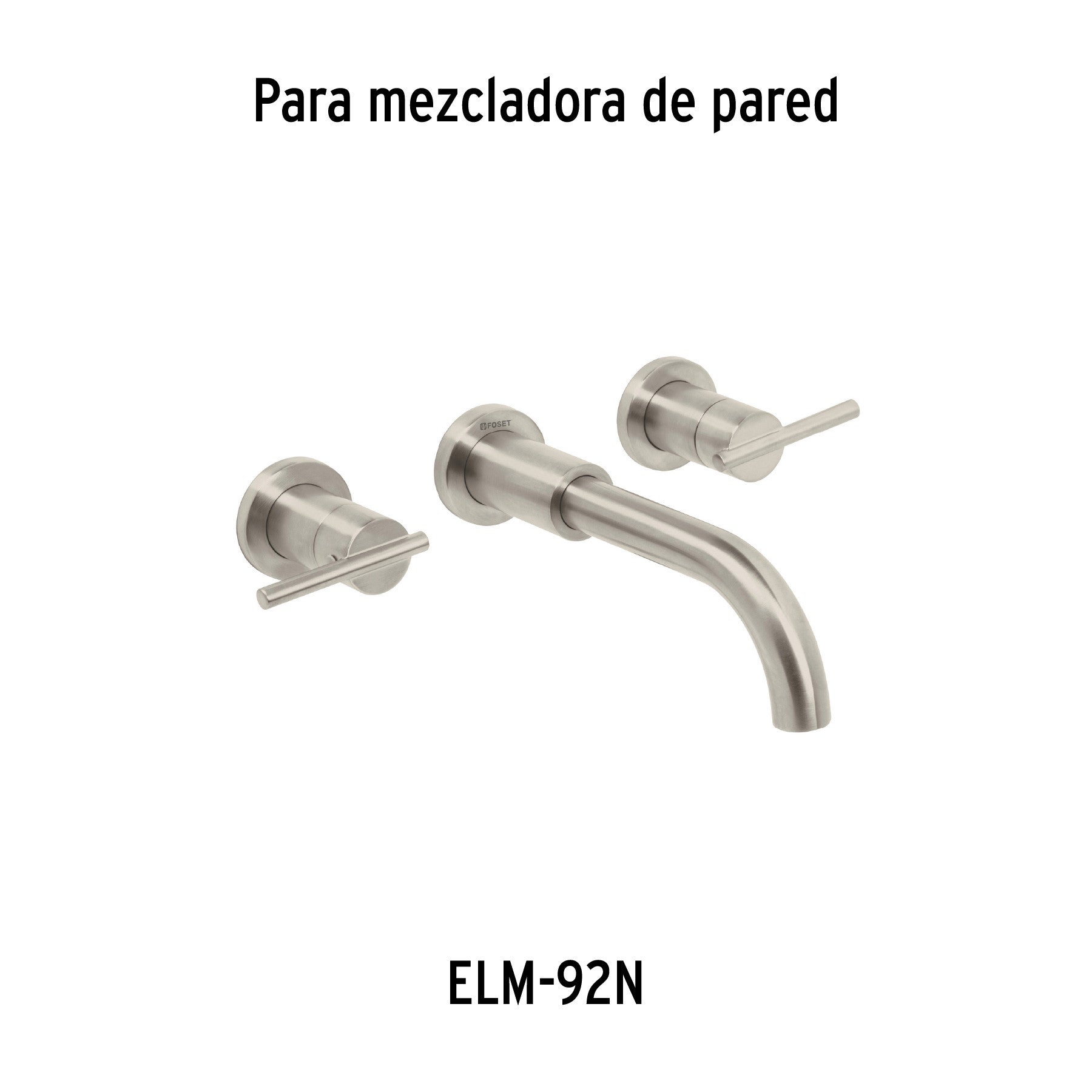 Juego manerales mezcladora de pared, lavabo, satín, ELEMENT