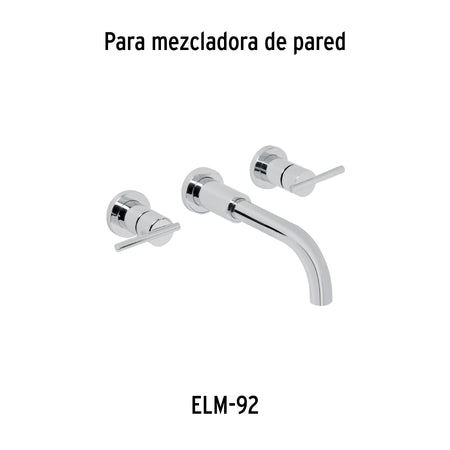 Juego manerales mezcladora de pared, lavabo, cromo, ELEMENT