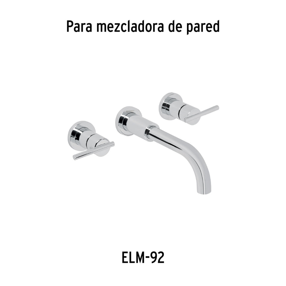 Juego manerales mezcladora de pared, lavabo, cromo, ELEMENT