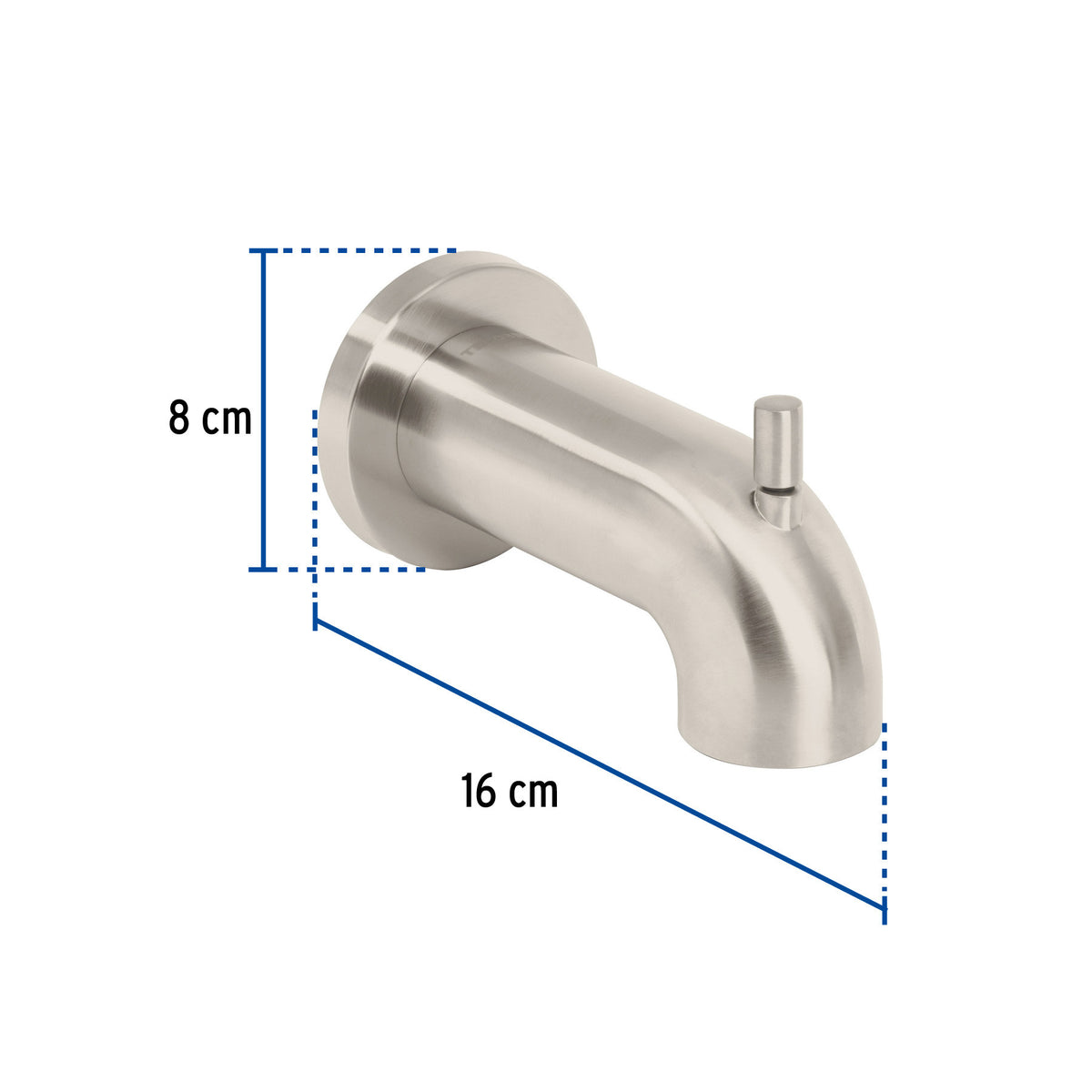 Salida de tina con desviador, satín, FOSET ELEMENT