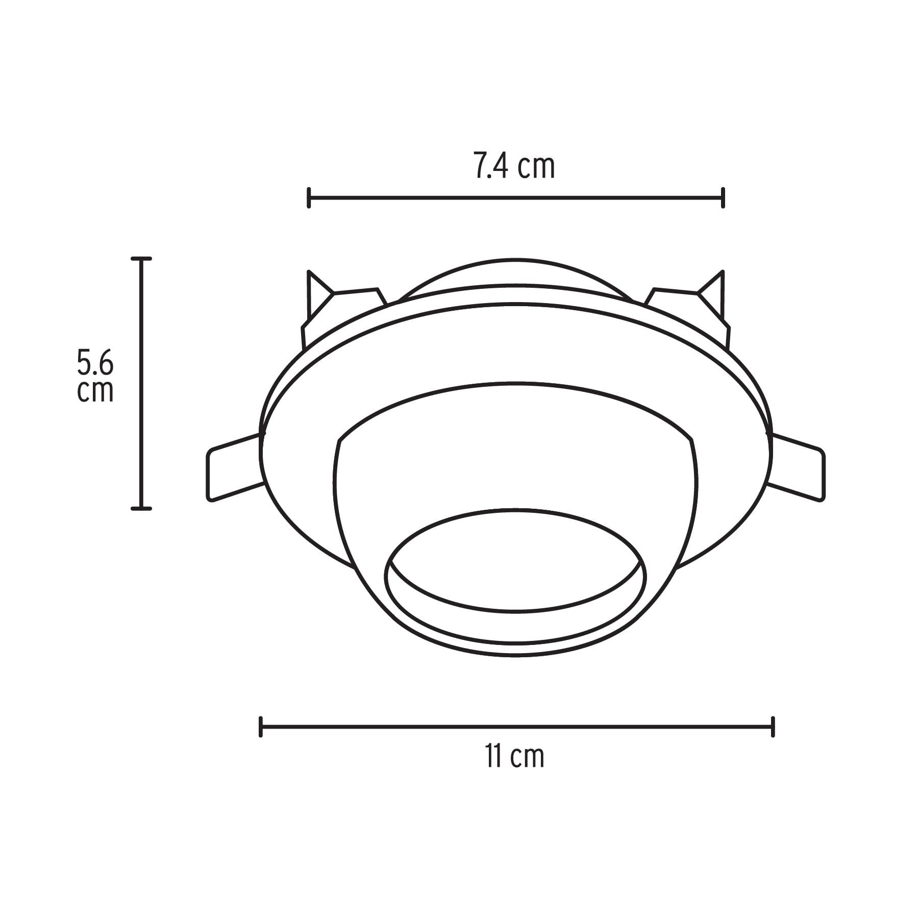 Luminario redondo blanco spot esférico, lámpara no incluida blanco