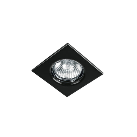 Luminario cuadrado negro spot fijo, lámpara no incluida