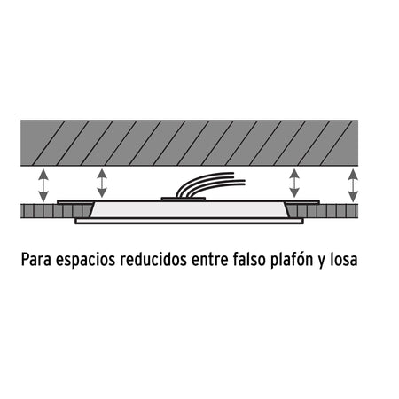 Luminario LED plafón 6W 6500K ultradelgado redondo, VOLTECK 6W