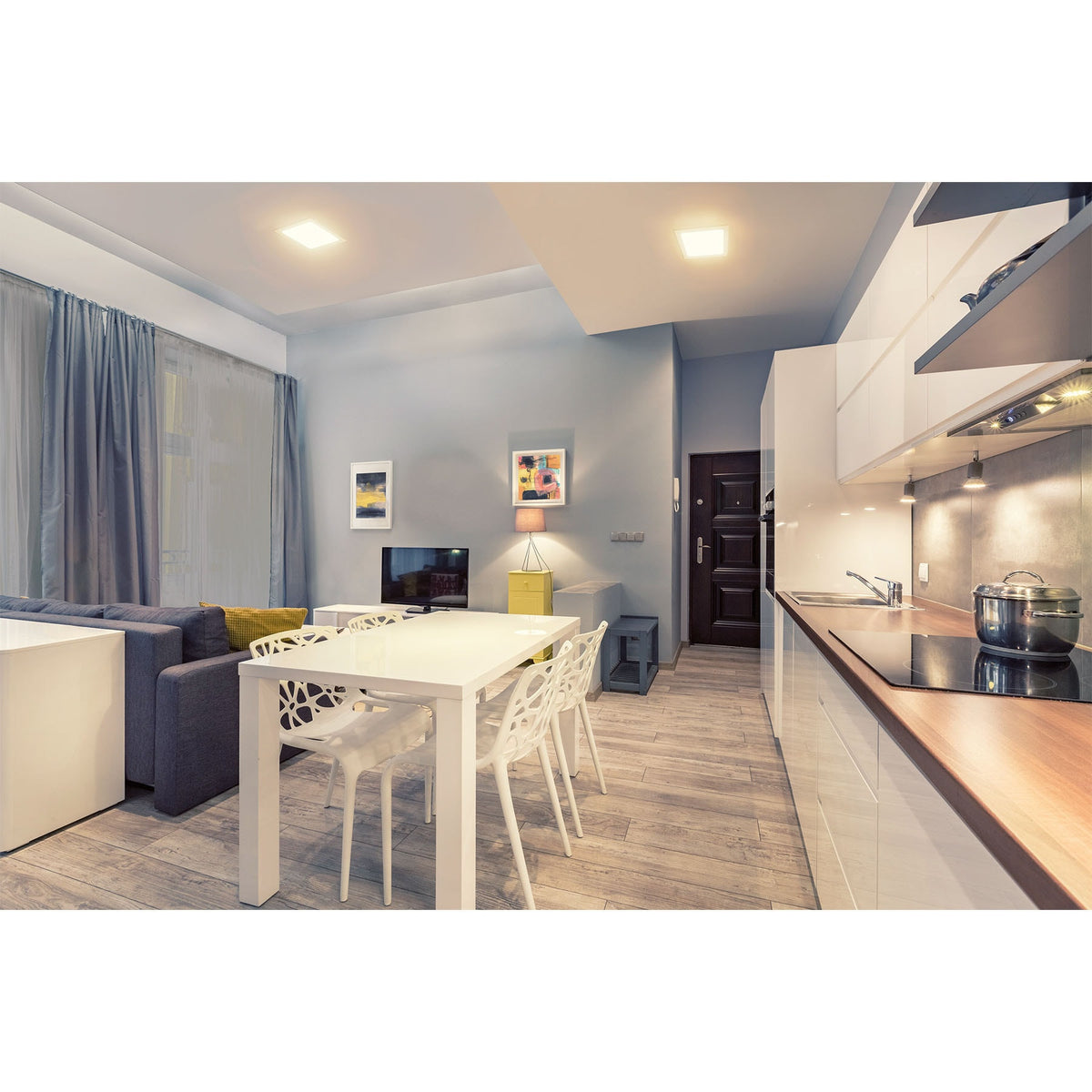 Luminario LED plafón 6W 6500K ultradelgado cuadrado VOLTECK 6W