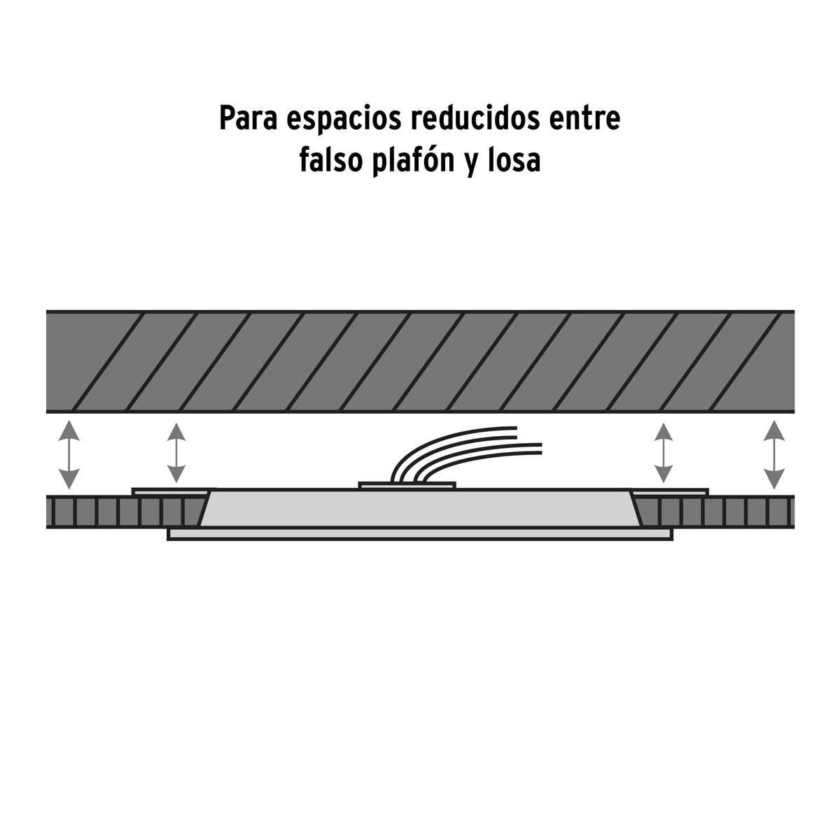 Luminario LED plafón 6W 6500K, ajustable, redondo, VOLTECK