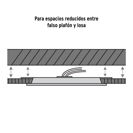 Luminario LED plafón 6W 6500K, ajustable, redondo, VOLTECK