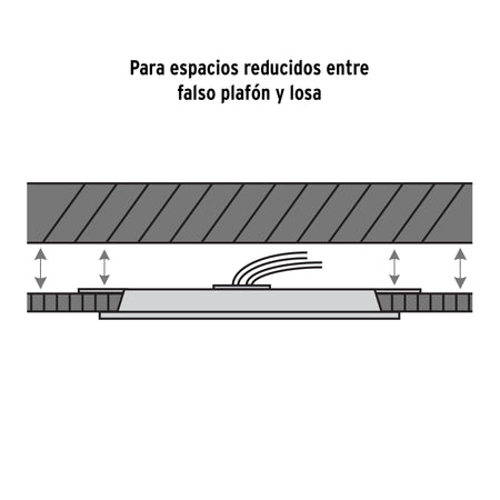 Luminario LED plafón 15W 6500K, ajustable, redondo, VOLTECK