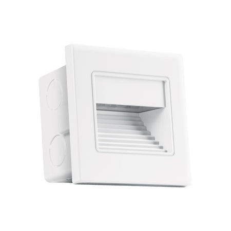 Luminario LED empotrable de cortesía 1 W, luz cálida, blanco