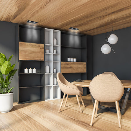 Luminario empotrable con 2 spots dirigibles, negro, VOLTECK