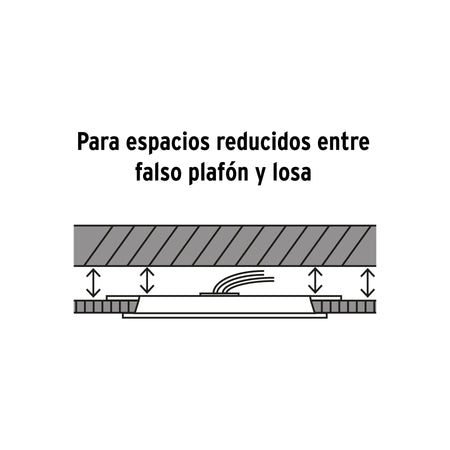 Luminario LED plafón 15W 6500K, ajustable, cuadrado, VOLTECK
