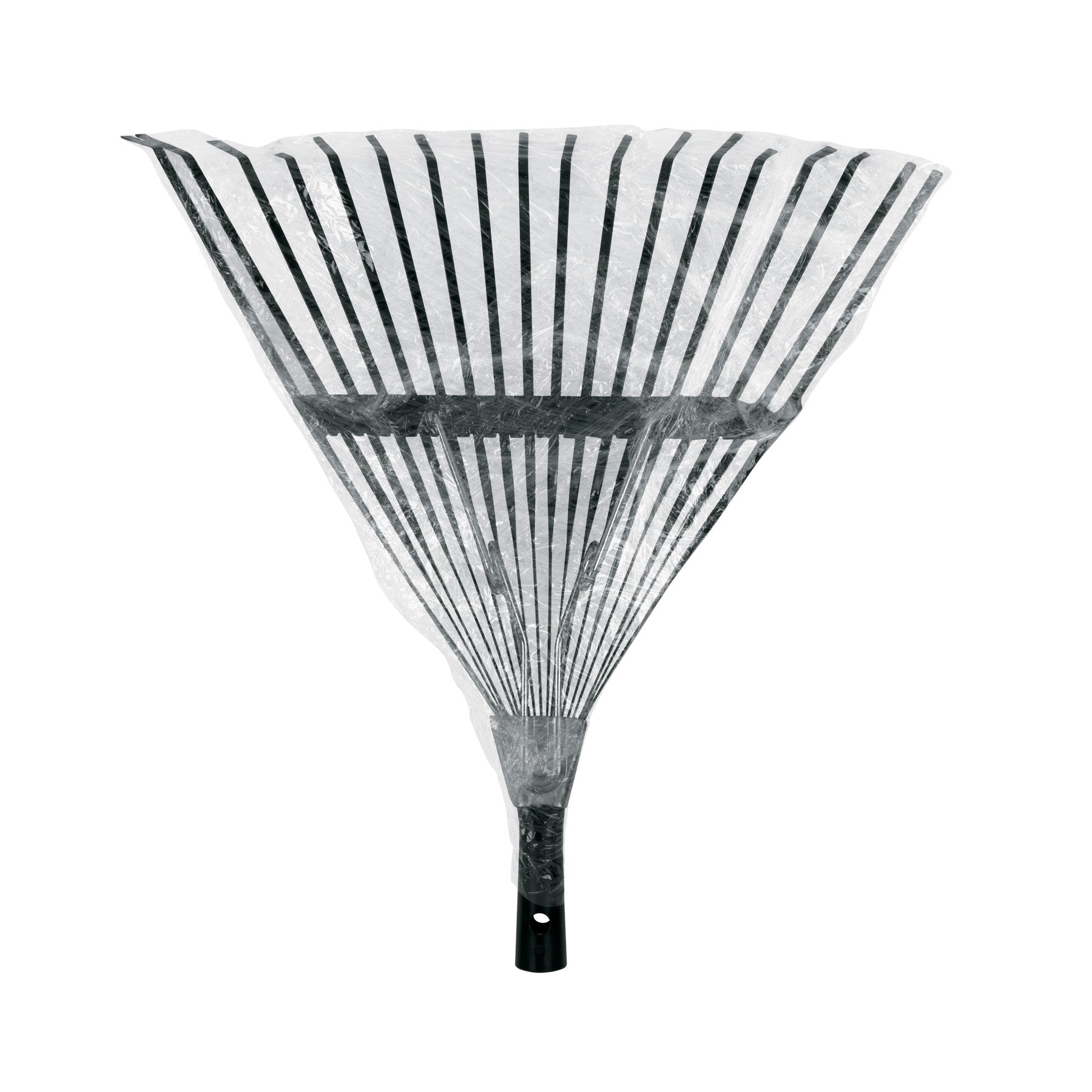 Escoba metálica para jardín, recta, 18 dientes, mango 48'